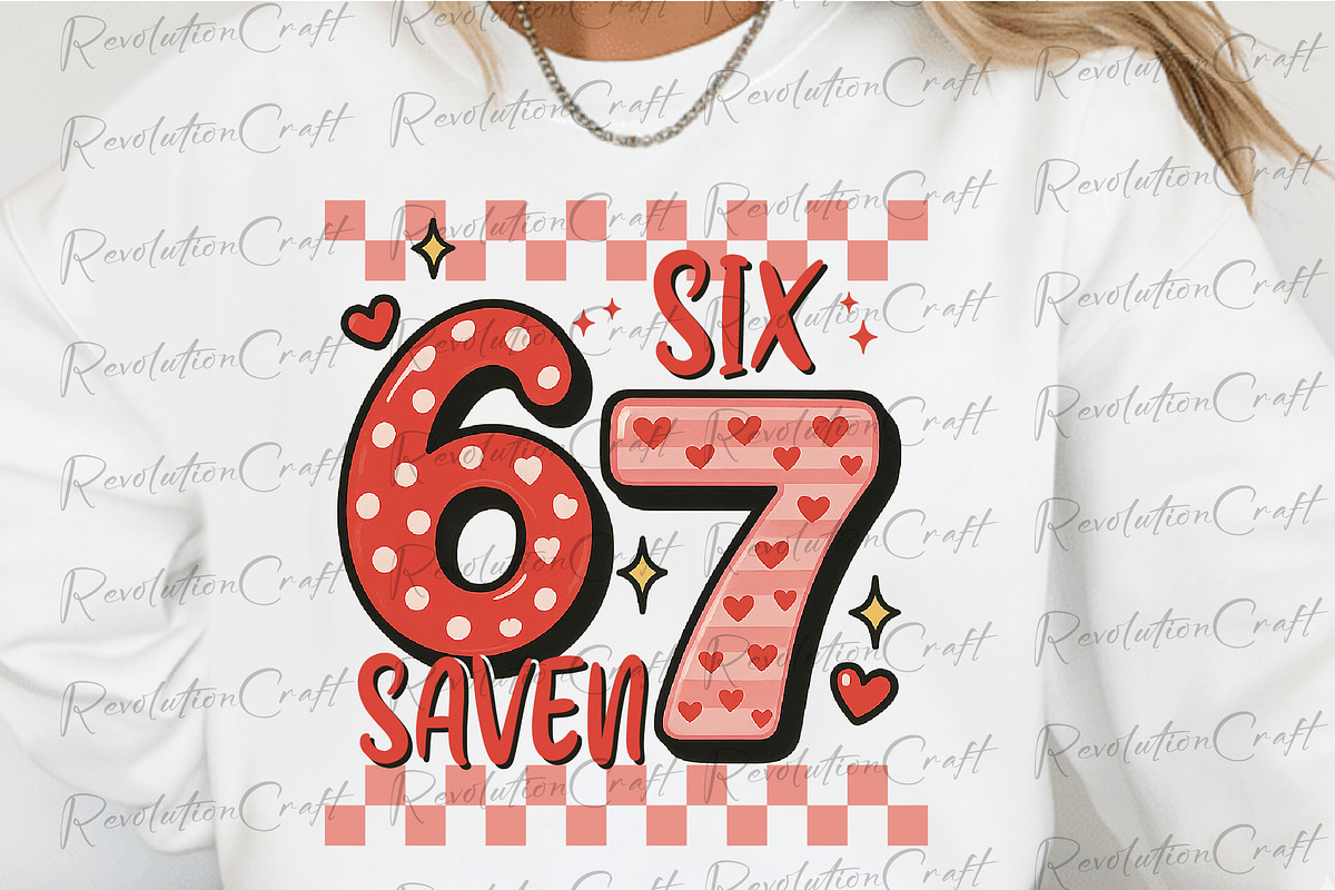 Six Seven Valentine Sublimation PNG, an Illustration by OK Design (Photo 2 of 4)