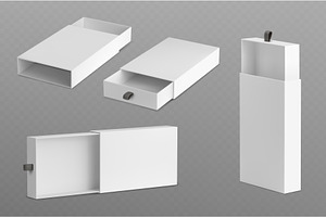 White empty open slide box with, an Object Illustration by art PVP - market