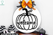 Fall Round Door hanger SVG Bundle, a Graphic by Designer302 (Thumbnail 20 of 23)
