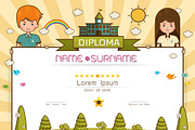 Certificate kids diploma, a Card Template by essense (Thumbnail 2 of 2)