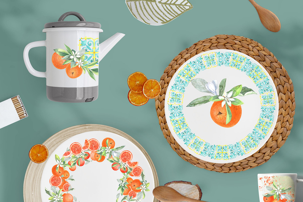 Watercolor Oranges, an Illustration by JennyColorArt (Photo 2 of 13)