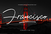 Francisco Font, a Script Font by Ryn Pojas (Thumbnail 1 of 7)