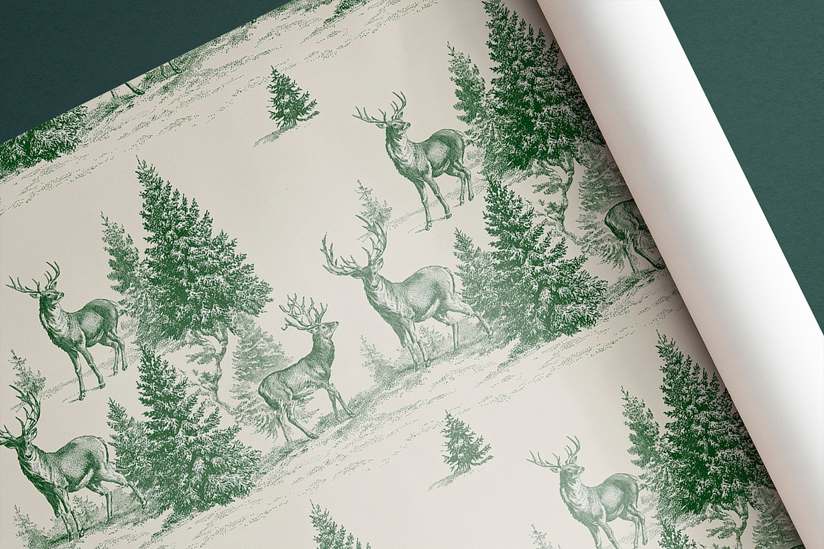 GREEN WINTER TOILE Seamless Pattern, a Pattern Graphic by AYAKA Studio Co. (Photo 5 of 7)