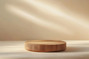 Wooden display surface in soft light, a Photo by Beautiful things