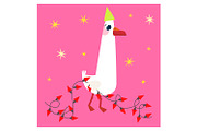 Silly Goose Birthday Clipart Set, an Animal Illustration by the_myro (Thumbnail 5 of 13)