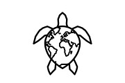 World Map Sea Turtle Bundle, an Illustration by Gaye Art (Thumbnail 10 of 31)