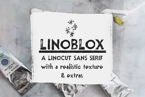 Linoblox linocut sans font
