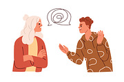 People having misunderstanding set, a Person Illustration by Good Studio (Thumbnail 3 of 8)