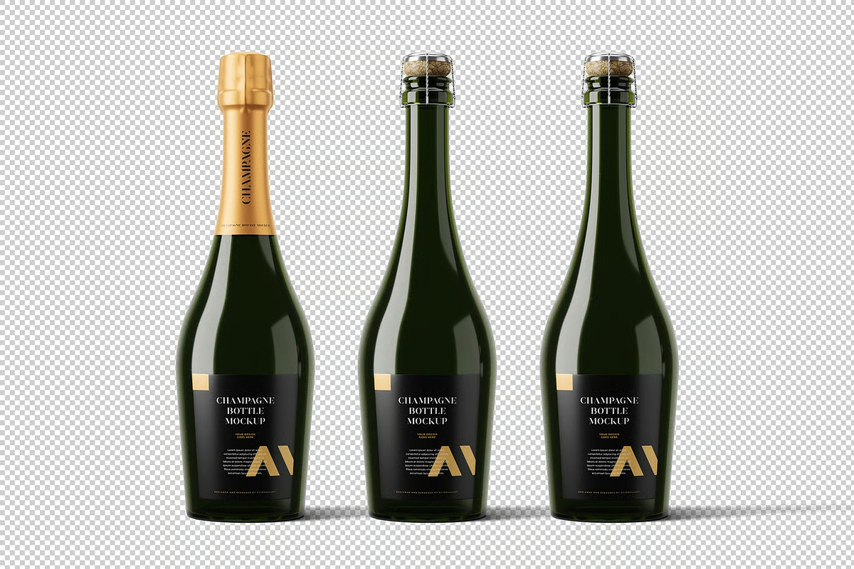 Champagne Bottle Mockup, a Product Mockup by zpackcreative (Photo 3 of 4)