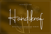 Handikraf Font, a Script Font by kerismaker (Thumbnail 1 of 10)
