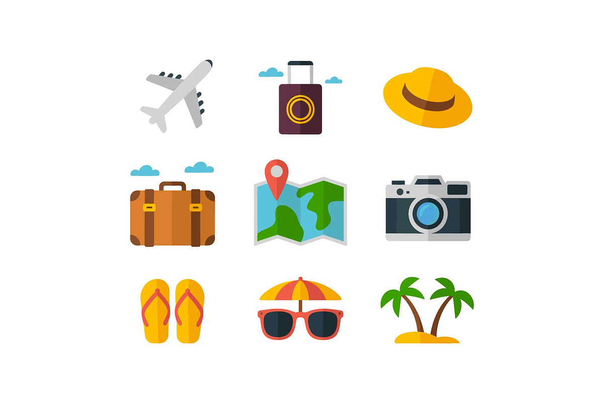 Tropical Beach Travel Icons Pack, an Object Graphic by jahid234 (Photo 7 of 13)