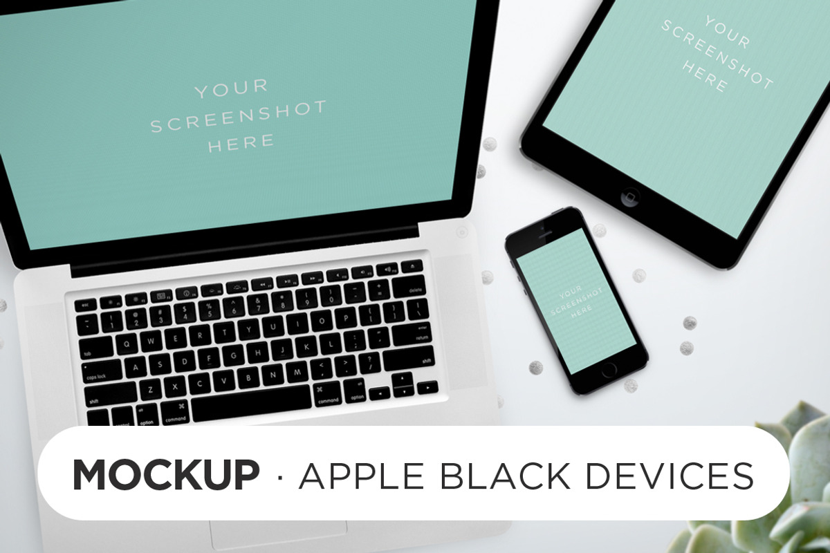 Black Devices Mockup, an iPhone Mockup by tomodachi studio (Photo 1 of 5)