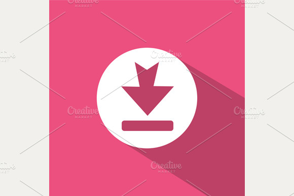 Flat Download Icon