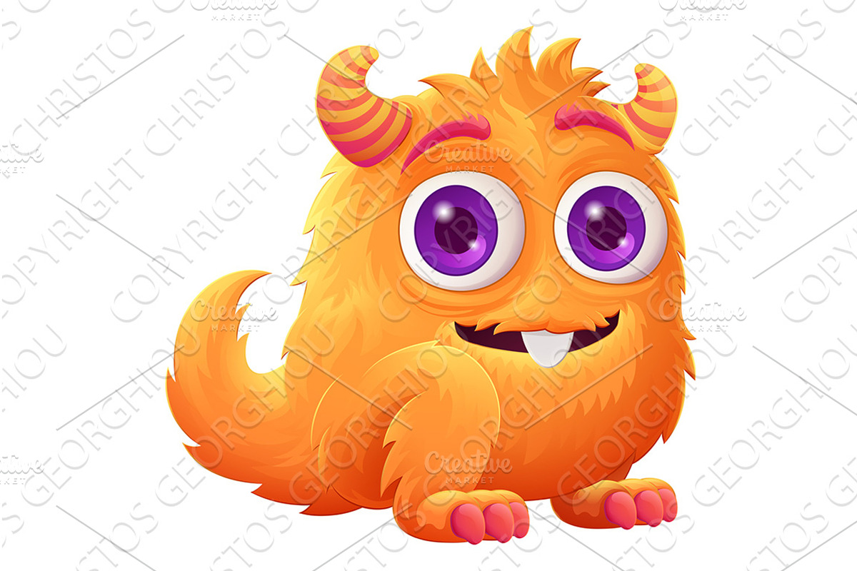 Monster Alien Cute Cartoon Funny, an Illustration by Christos Georghiou