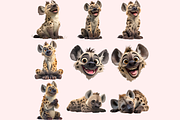 Hyenas PNG Clipart Bundle, a Graphic by M9 Design (Thumbnail 7 of 10)