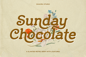 Sunday Chocolate - Retro Serif, a Serif Font by Shakira Studio