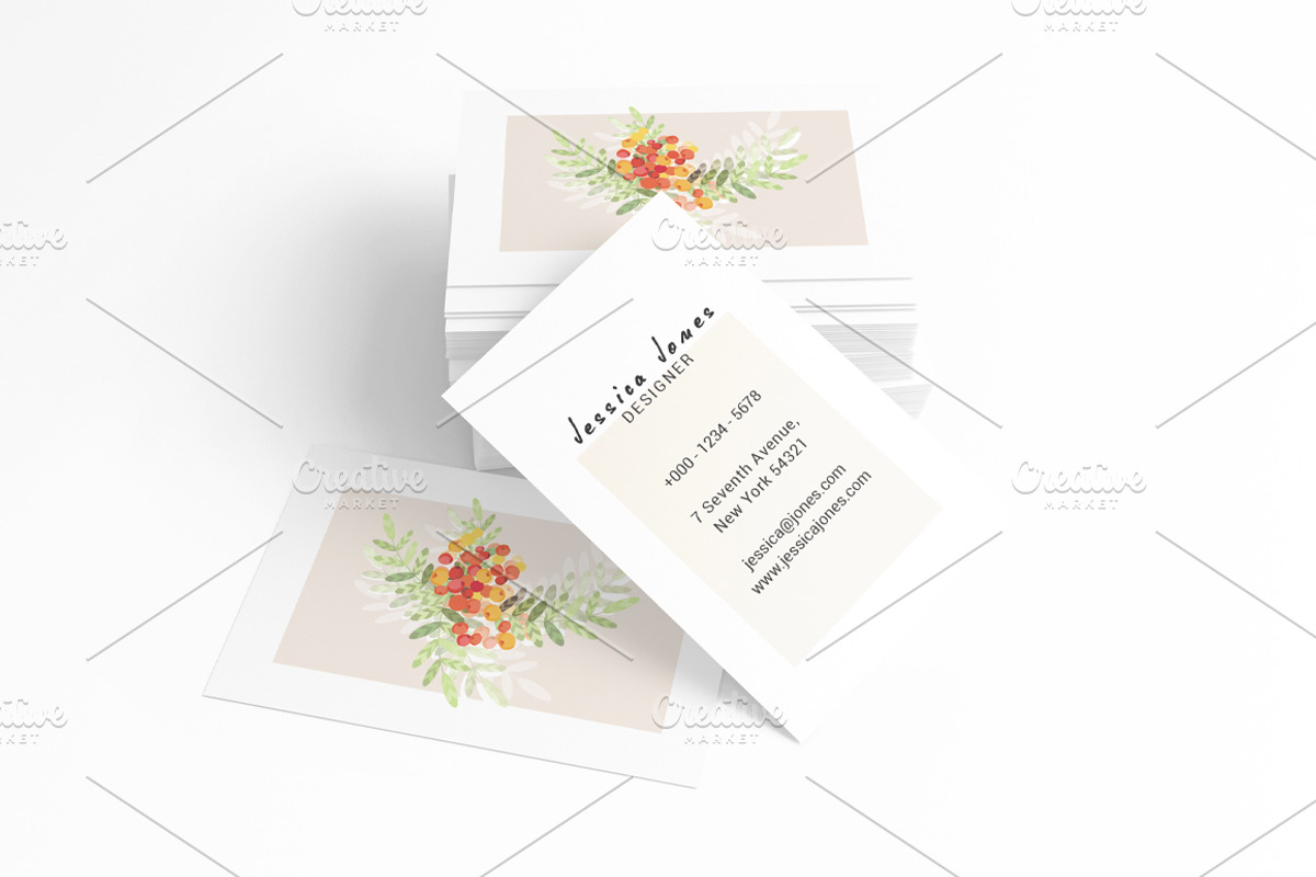 Nature Creative Business Card, a Business Card Template by land art (Photo 4 of 7)