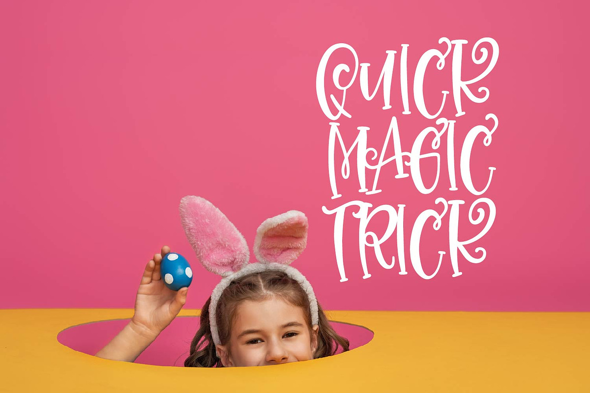 Magical Unicorn Font - With Doodles preview 3