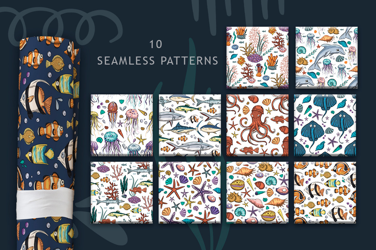 Under the sea. Big graphic set., an Animal Illustration by Red Ink (Photo 7 of 10)