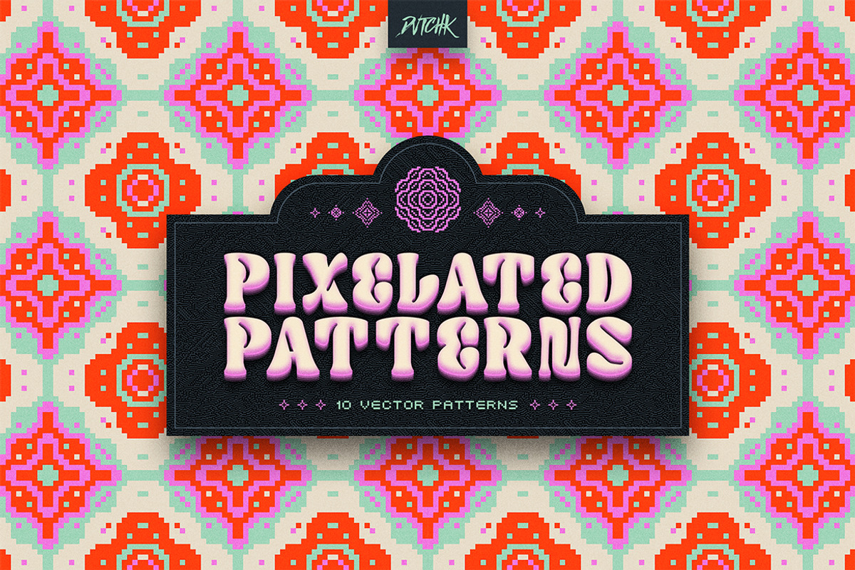 Pixel Mosaic Patterns | Vol. 06, a Pattern Graphic by dvtchk (Photo 2 of 10)
