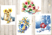 Set of watercolor Tea seasons, an Illustration by Ksenia Selianko (Thumbnail 2 of 2)