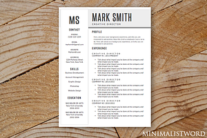 Minimal Resume Template MS Word