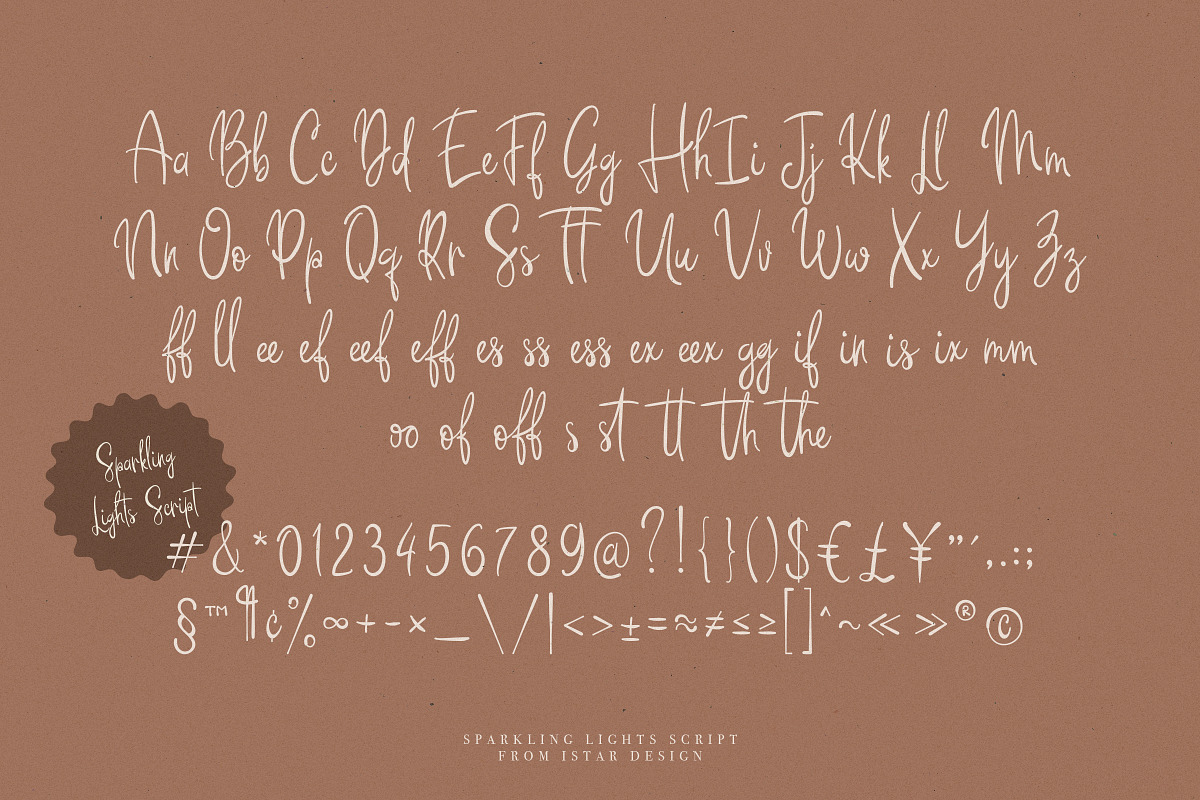 Sparkling Lights Script, a Handwritten Font by iStar Design (Photo 10 of 11)