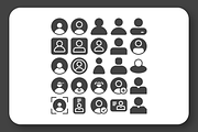 Profile Avatar Icon Set, an Outline Icon by erifqizeicon (Thumbnail 6 of 6)
