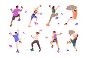 People climbing on bouldering wall, a Sport Illustration by PaperTrident (Thumbnail 2 of 5)