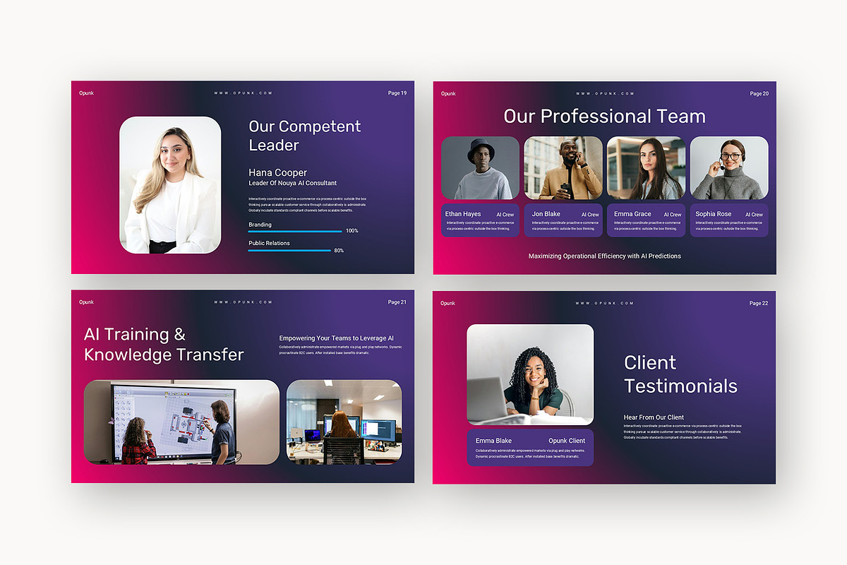 Opunk : AI Consultant Google Slides, a Presentation Template by Punkl Camp (Photo 11 of 16)