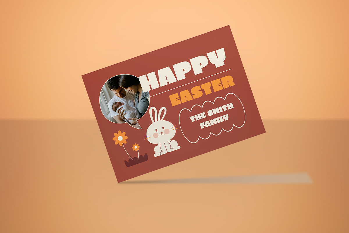 Easter Greeting Card, a Card Template by graphicook (Photo 2 of 3)