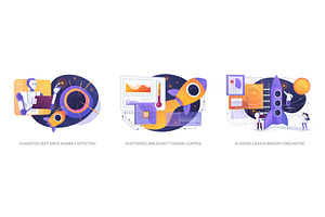 AI Tools for Space Missions abstract, a Technology Illustration by Visual Generation