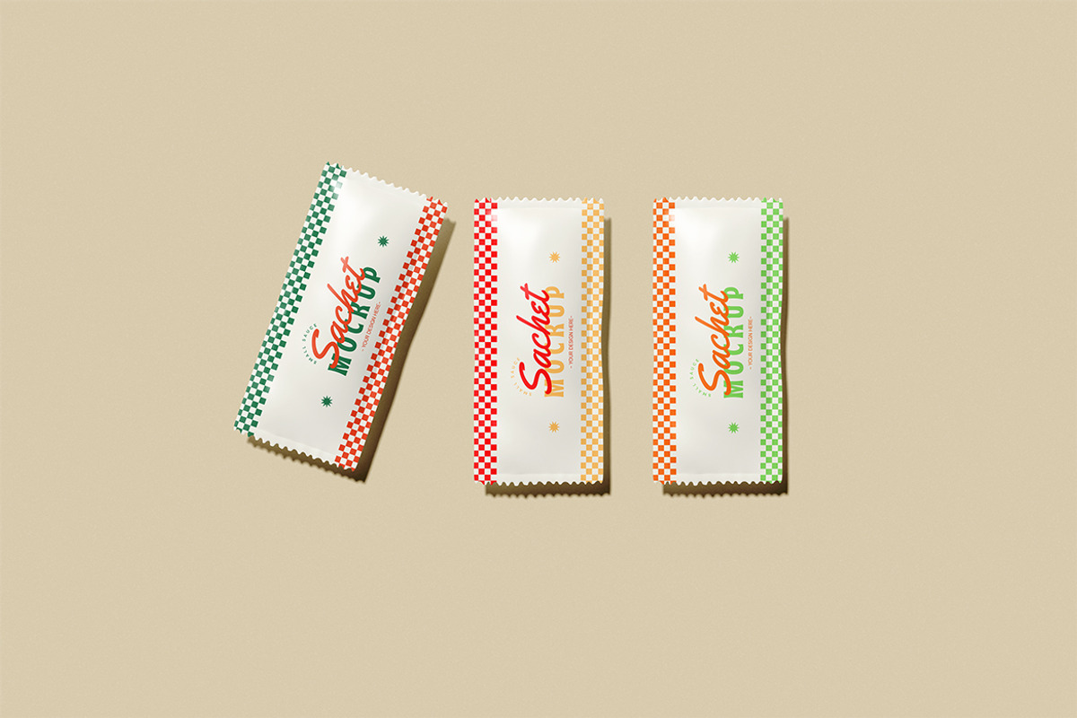 Sauce Sachet Mockup, a Packaging Mockup by xavier_studio (Photo 4 of 5)