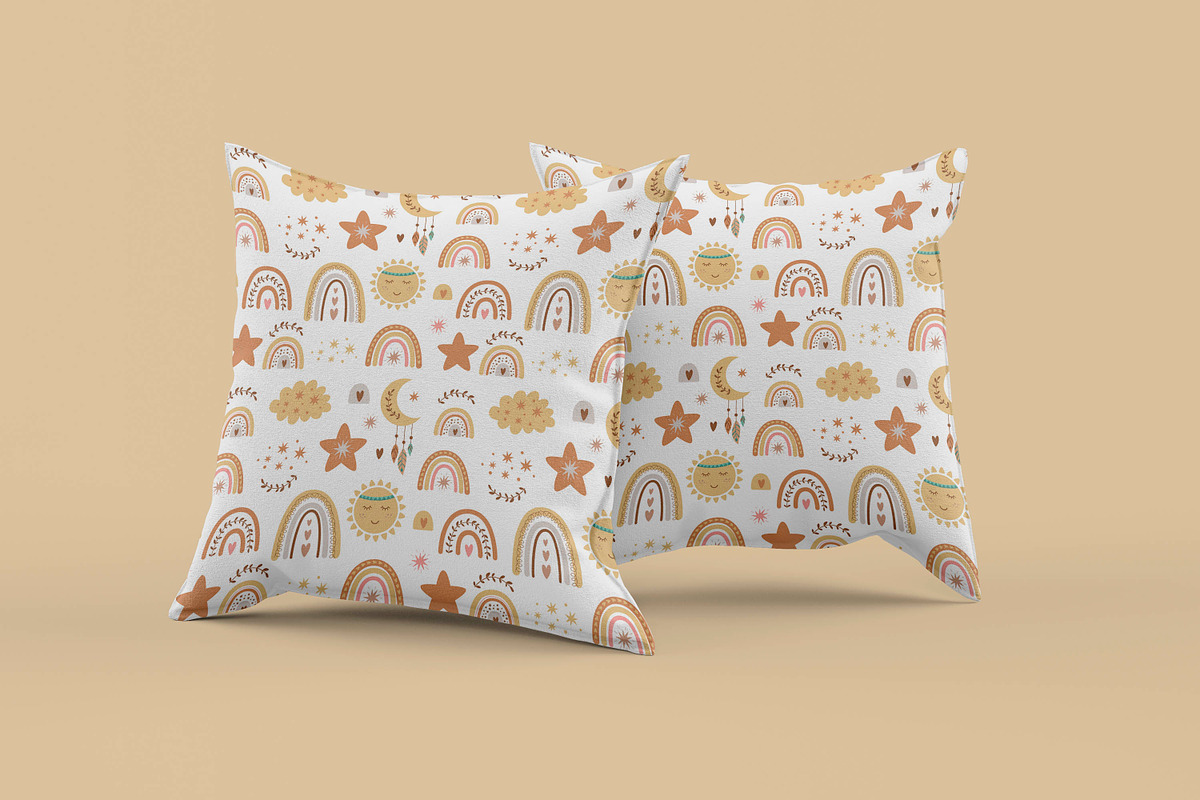Boho Rainbow Seamless Pattern, a Pattern Graphic by Digital Studio (Photo 4 of 6)