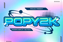 Popy2k – Modern Y2K Display Font