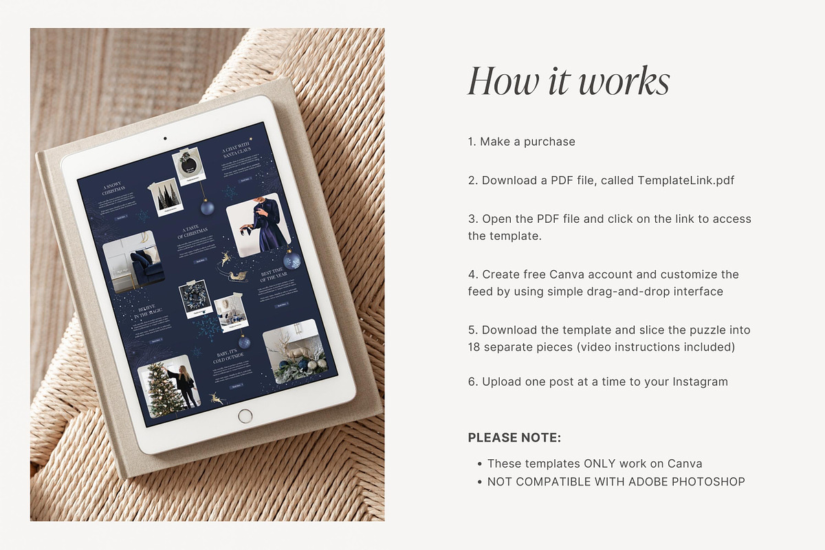 Christmas Instagram Puzzle template, a Social Media Template by LiliesandBerries (Photo 2 of 13)