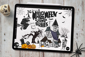 Halloween Clipart & Procreate Stamp