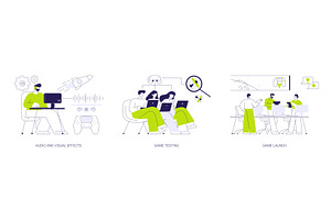 Game development abstract concept, a Technology Illustration by Visual Generation