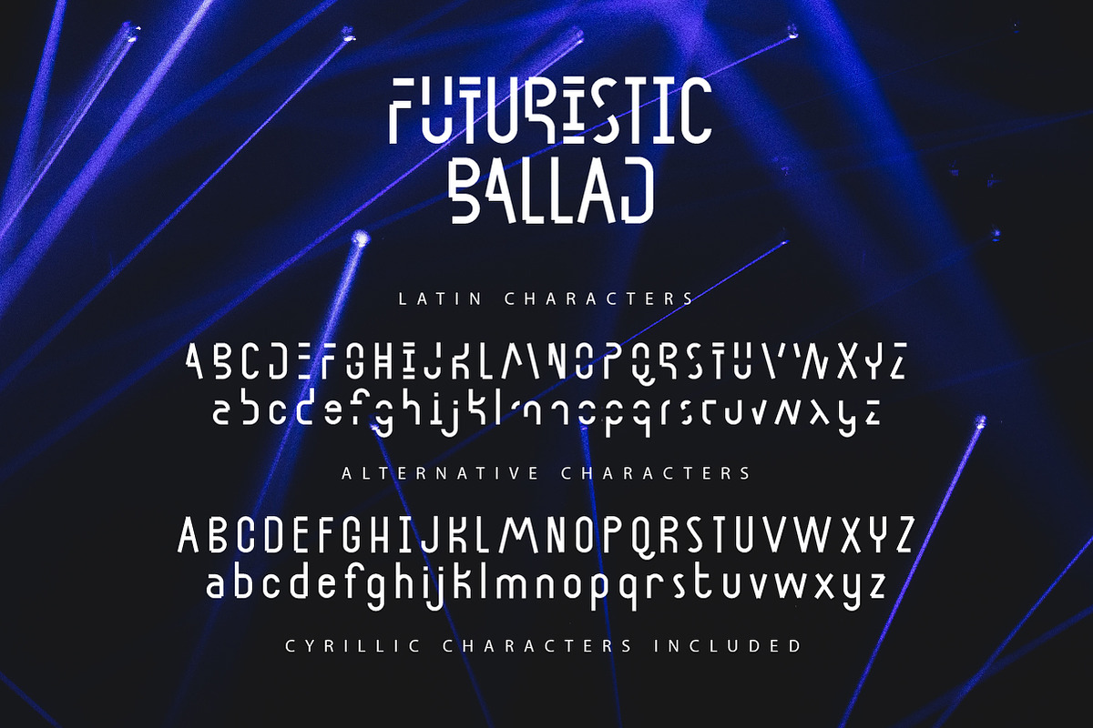 Futuristic Ballad, a Sans Serif Font by chekart (Photo 8 of 9)