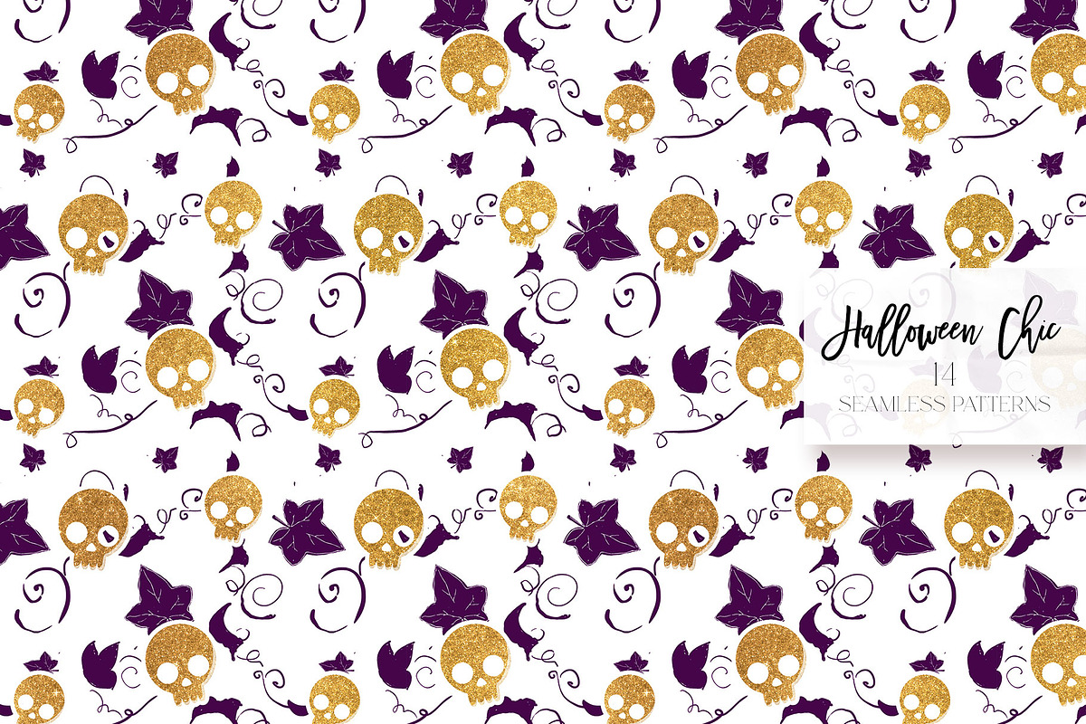 Halloween Fashion Witch Patterns, a Pattern Graphic by KaramfilaS (Photo 13 of 22)