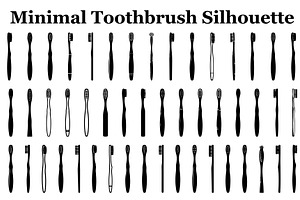 Minimal Toothbrush Silhouette, a Graphic by hafijul