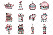 Happy New Year Clipart, an Illustration by SinaCreation (Thumbnail 2 of 7)