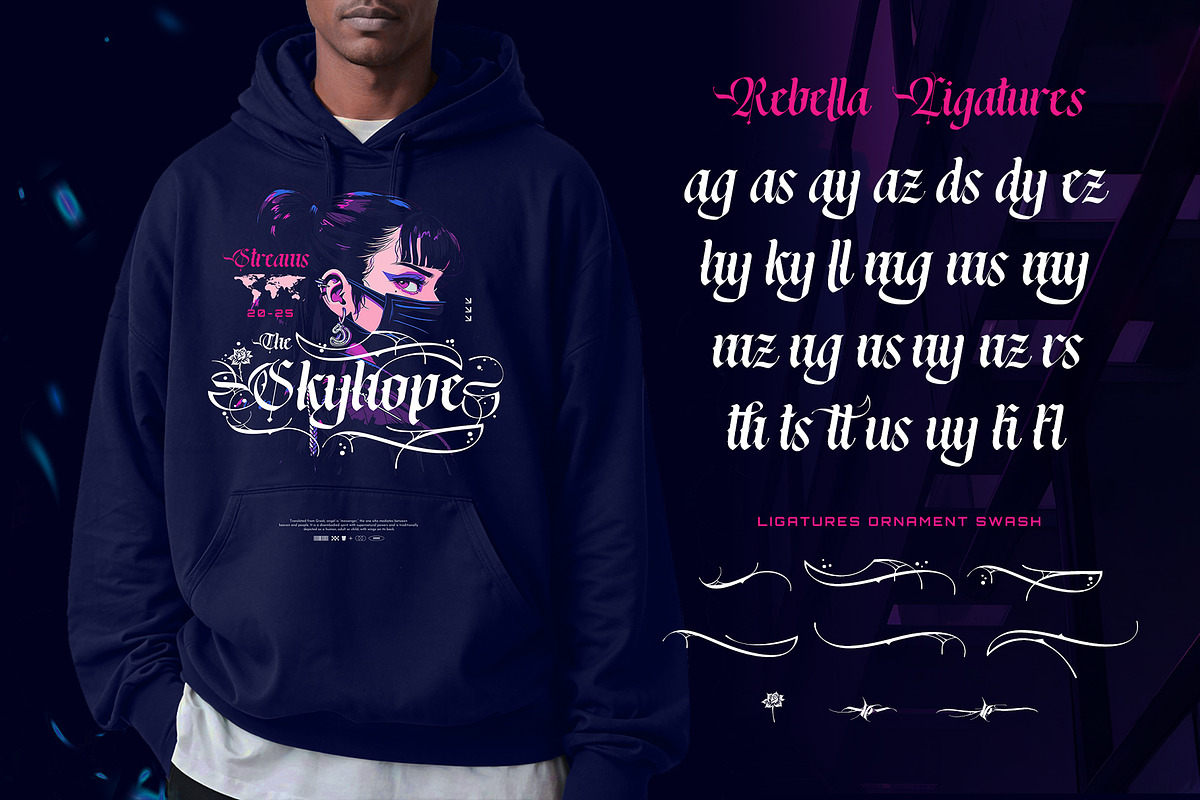 Rebella Typeface, a Blackletter Font by alit design (Photo 14 of 17)