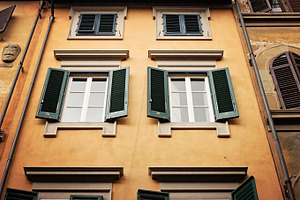 Florence windows stock photograph