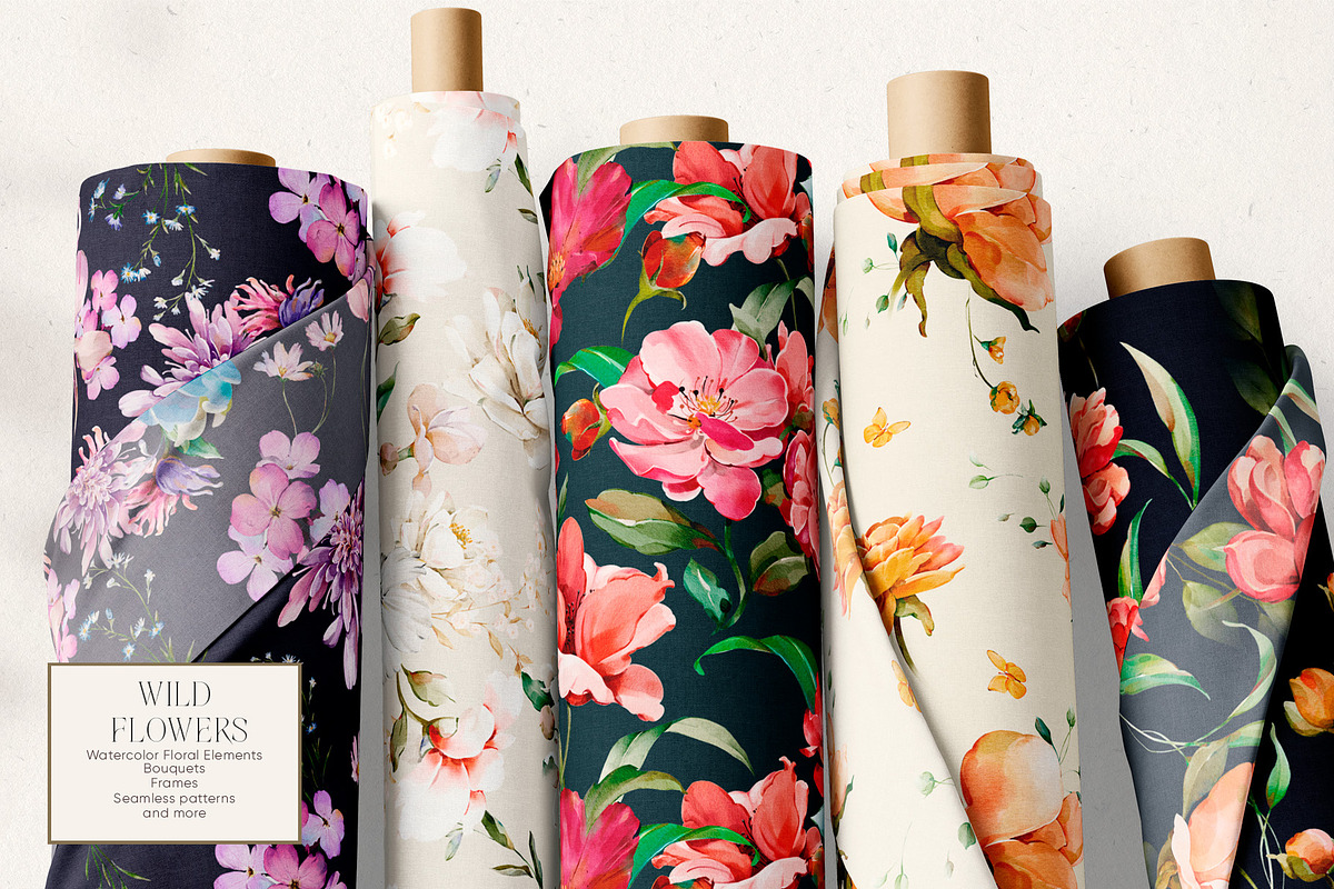 Watercolor Wildflowers & Leaves, a Decorative Illustration by Damian Roh (Photo 18 of 24)