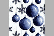Blue Christmas decorations. Seamless, a Pattern Graphic by Zoya Miller (Thumbnail 8 of 9)