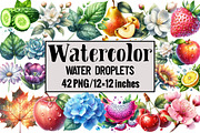 Water Droplets, an Illustration by Design Market (Thumbnail 1 of 3)