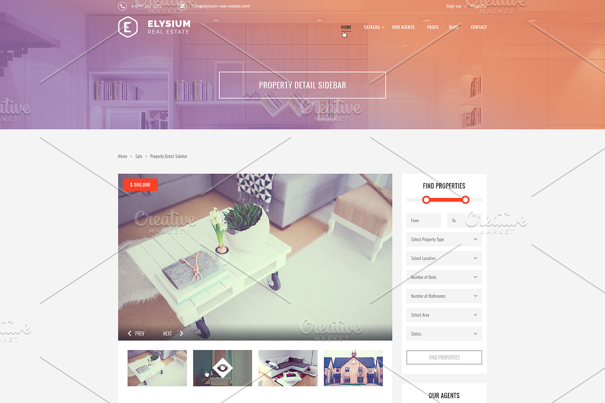 Elysium - Real Estate PSD Template, a Websites & App Template by ArtStyles (Photo 12 of 29)