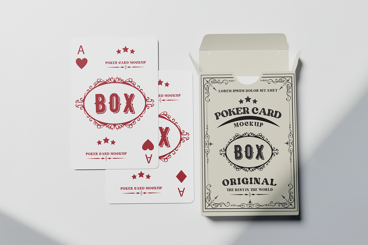 Poker Card Box Mockup, an Advertising Mockup by xavier_studio (Photo 4 of 5)