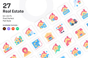 Real Estate Icons Set - Flat, an Icon by Kmg Design (Thumbnail 1 of 2)